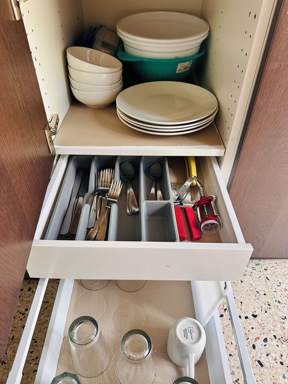 Superior Room | Private kitchen | Full-size fridge, highchair, cleaning supplies, freezer
