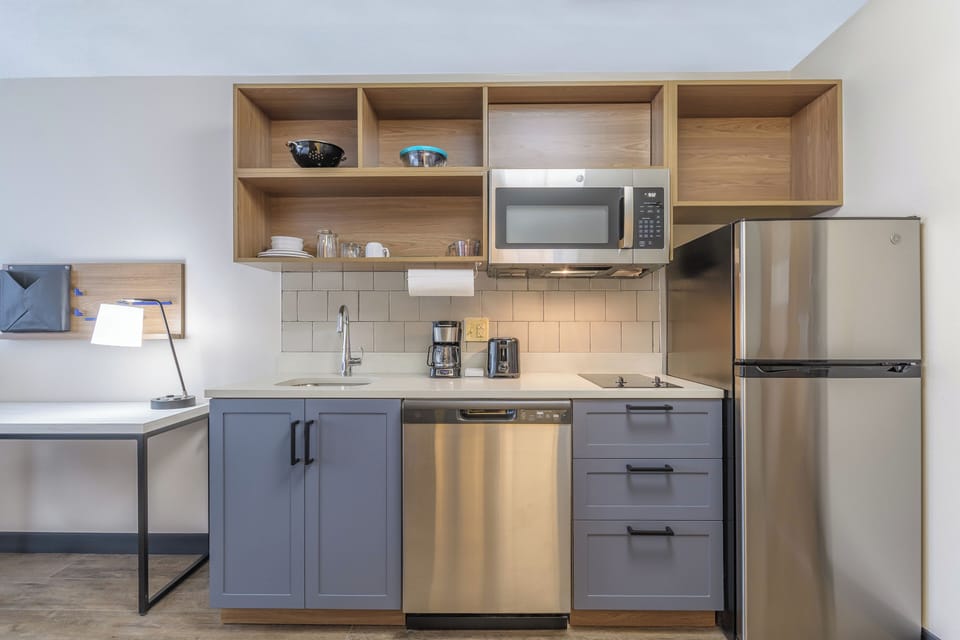 Individually decorated, individually furnished, desk, laptop workspace