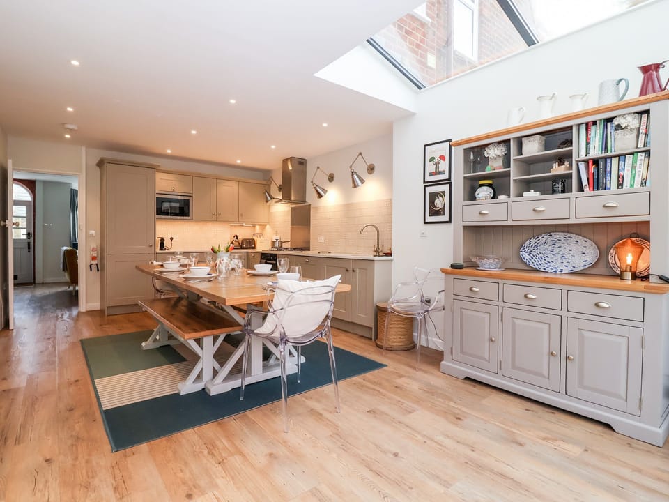 Fridge, dishwasher, electric kettle, toaster