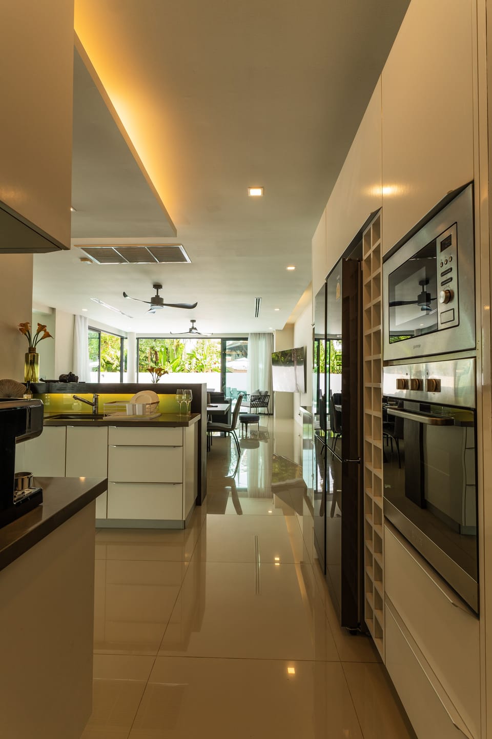 Luxury Villa | Living area | 85-inch LCD TV with digital channels, Netflix, streaming services