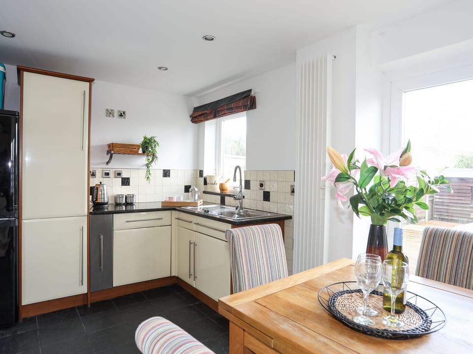 Fridge, dishwasher, electric kettle, toaster