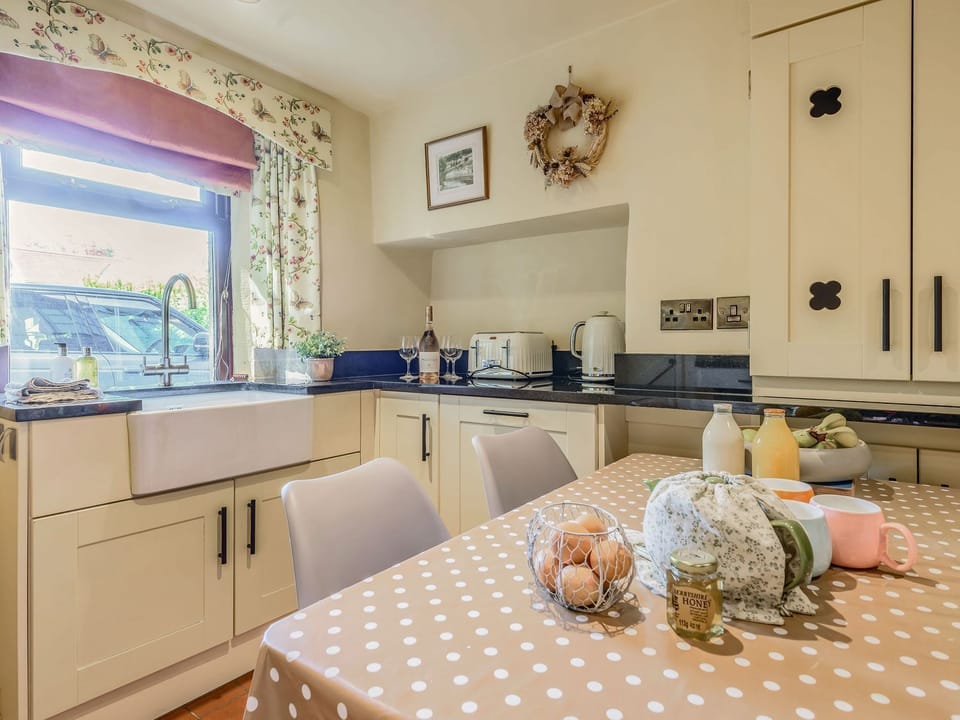 Fridge, dishwasher, electric kettle, toaster