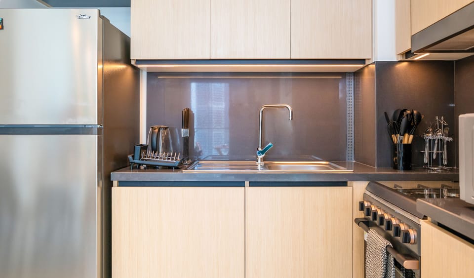 Apartment | Private kitchen | Fridge, microwave, oven, espresso maker