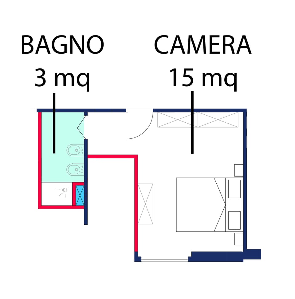 Standard Double Room | Individually furnished, soundproofing, iron/ironing board, free WiFi