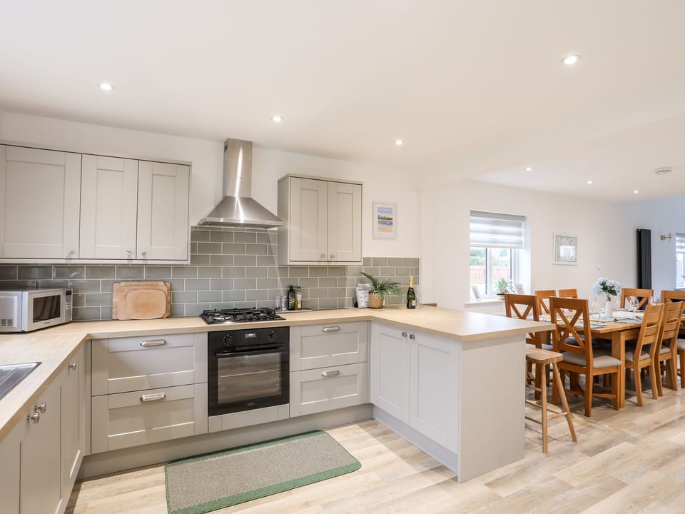 Fridge, dishwasher, electric kettle, toaster