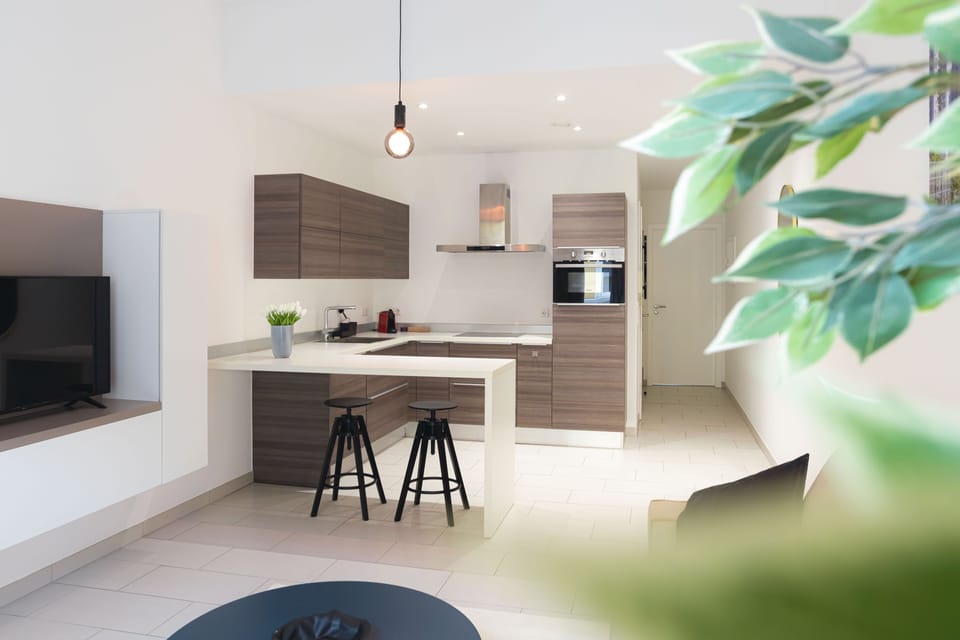 Premium Apartment, 1 Bedroom, Non Smoking, City View | Living area | 42-inch Smart TV with digital channels, streaming services
