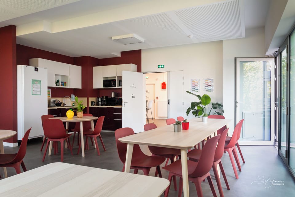 Shared fridge, microwave