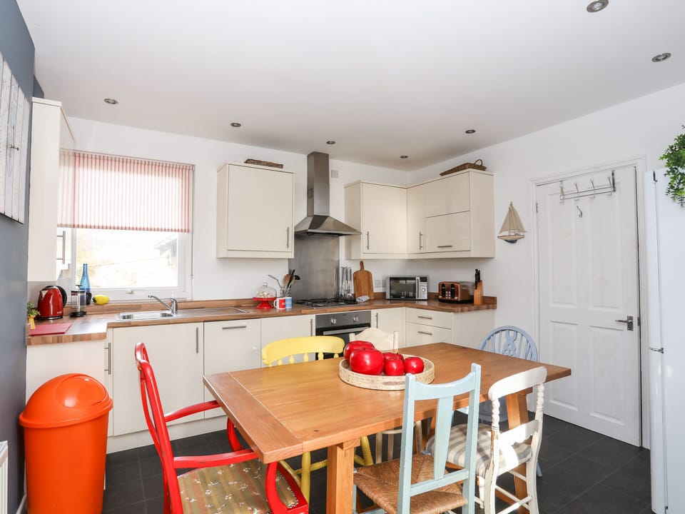 Fridge, dishwasher, electric kettle, toaster