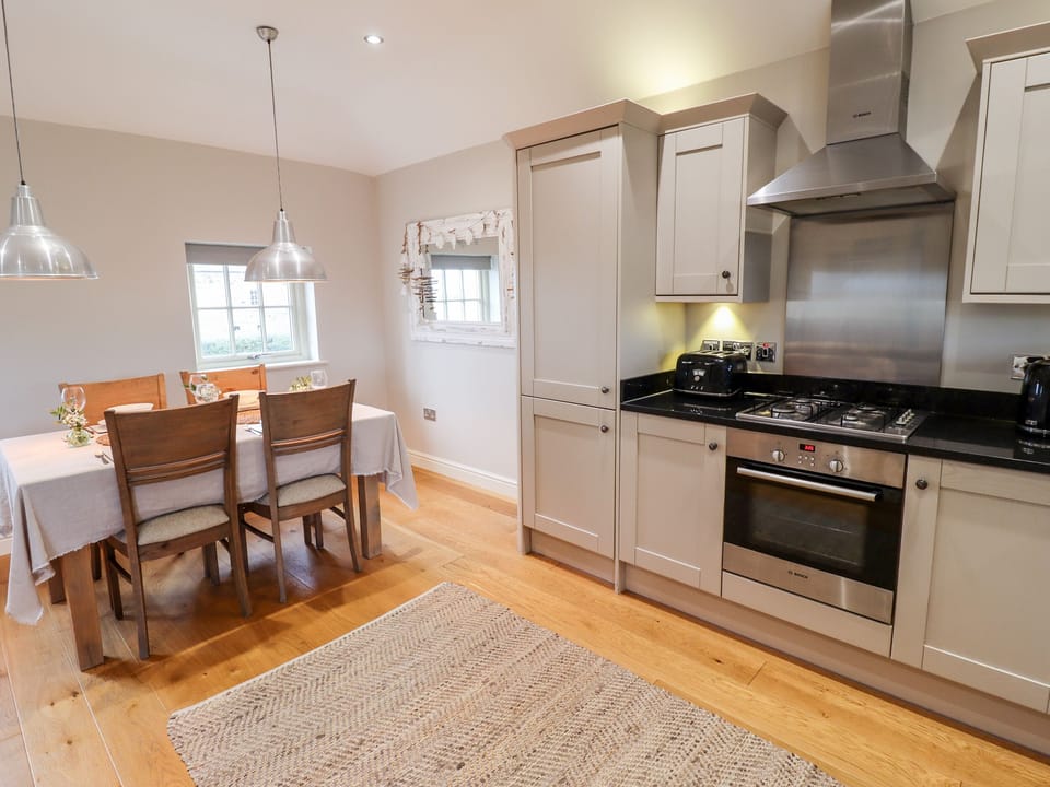 Fridge, dishwasher, electric kettle, toaster
