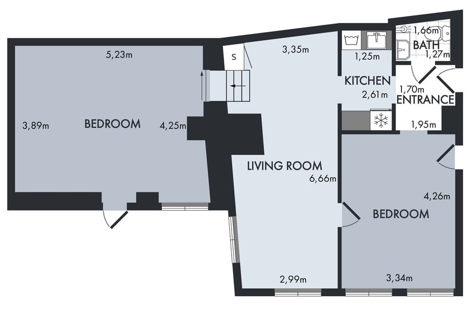 Apartment, 2 Bedrooms | Floor plan