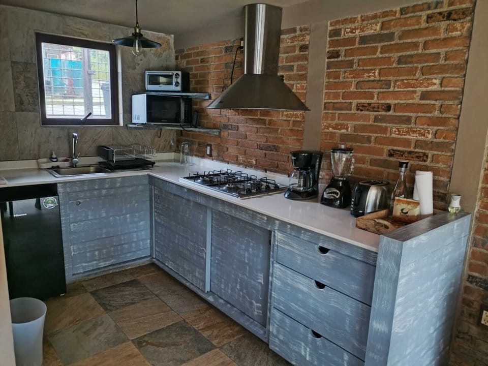 Deluxe Villa, with balcony and jacuzzi in the main bedroom | Private kitchen | Coffee/tea maker, mini-fridge, microwave, stovetop
