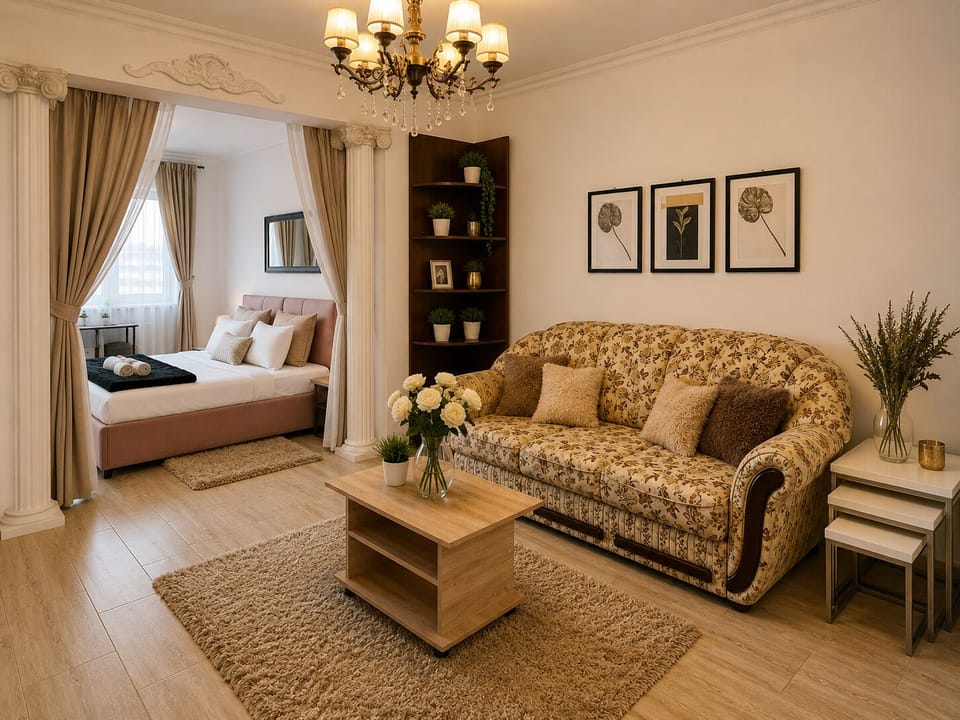 Classic Apartment | Living area | 116-cm LCD TV with cable channels