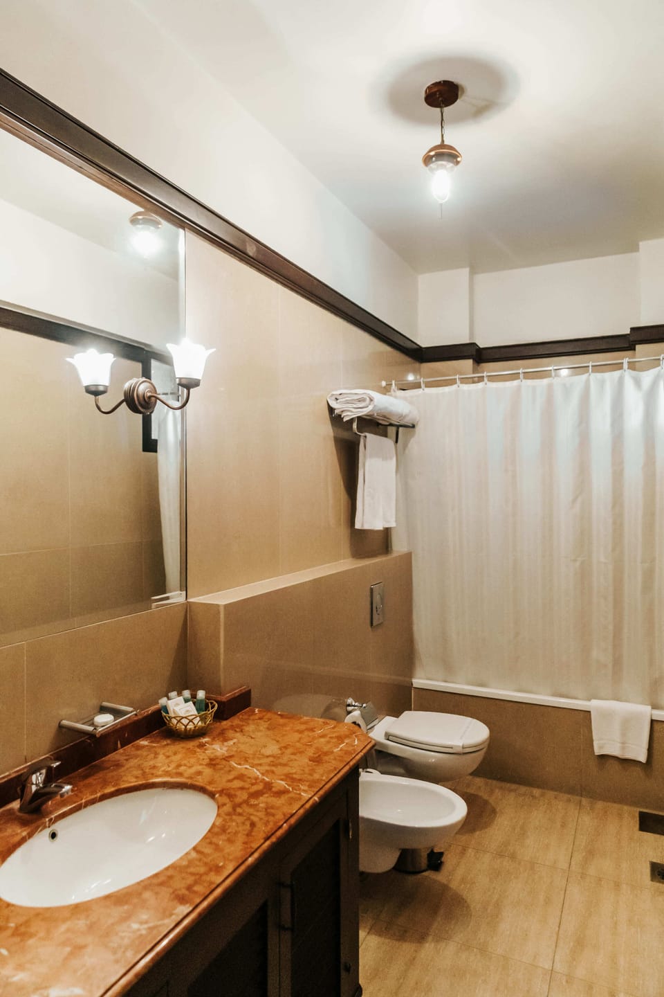 Shower, free toiletries, hair dryer (on request), towels