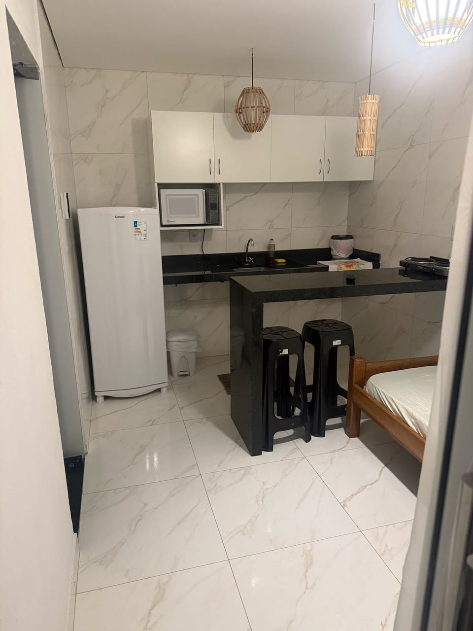 Standard Studio, Mobility Accessible, Terrace | Private kitchen | Fridge, cookware/dishes/utensils