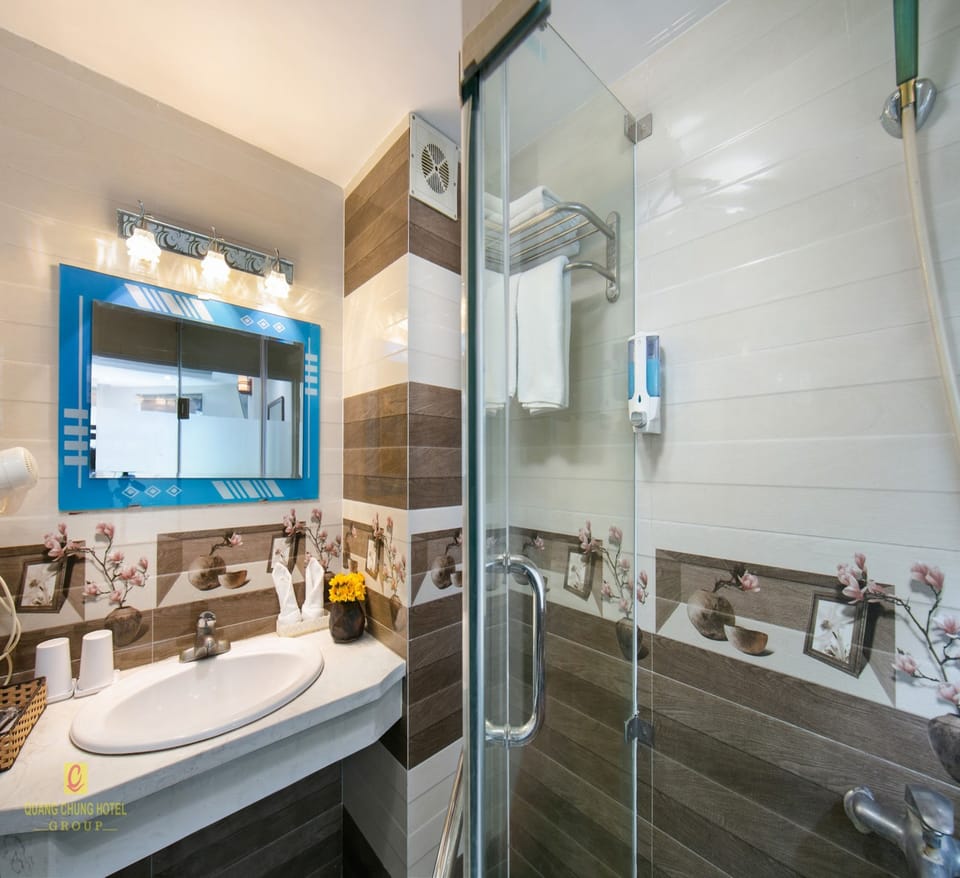Deluxe Double Room | Bathroom | Shower, hair dryer, slippers, towels