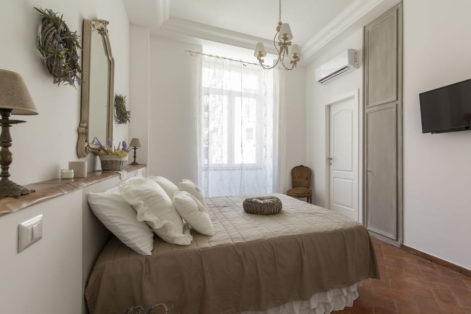 Romantic Double Room, 1 Double Bed, Private Bathroom | Down comforters, minibar, blackout drapes, iron/ironing board
