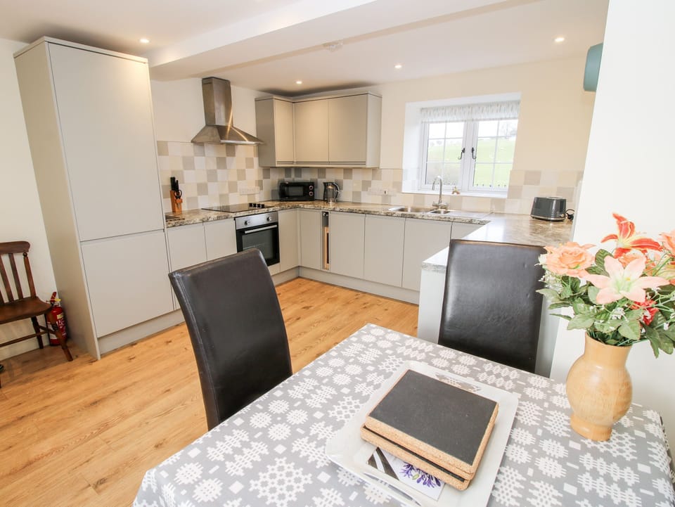 Fridge, dishwasher, electric kettle, toaster