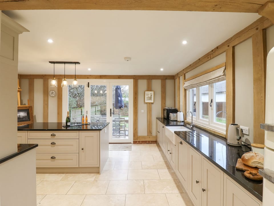 Fridge, dishwasher, electric kettle, toaster