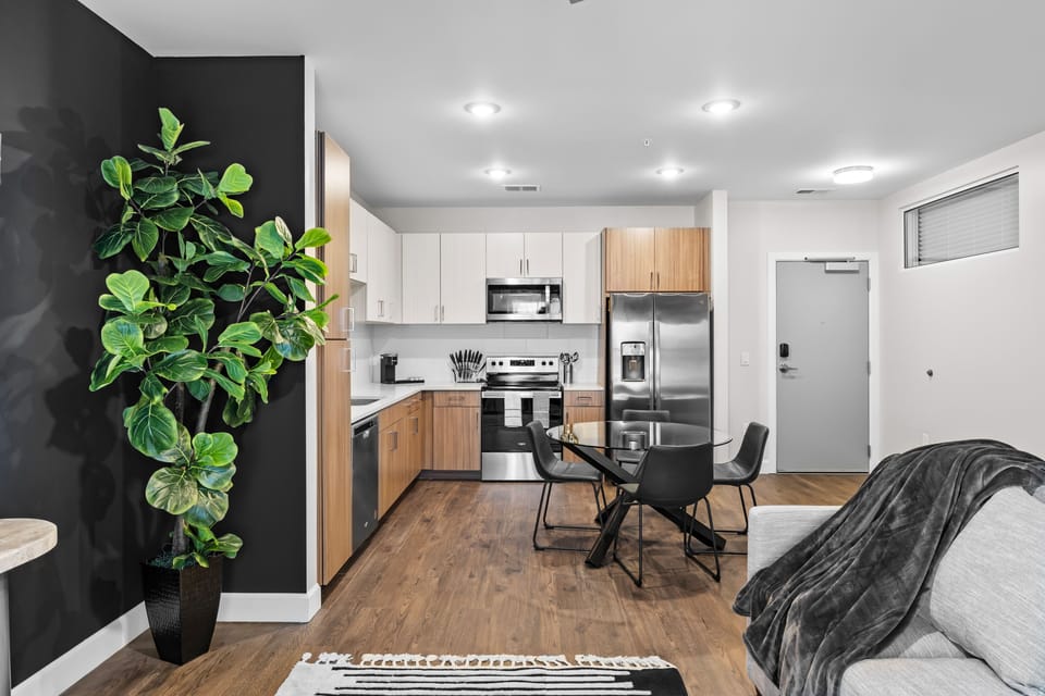 Luxury Apartment | Living area | 65-inch LCD TV with digital channels, Netflix, Hulu