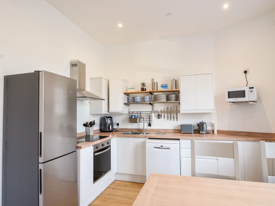 Fridge, dishwasher, electric kettle, toaster