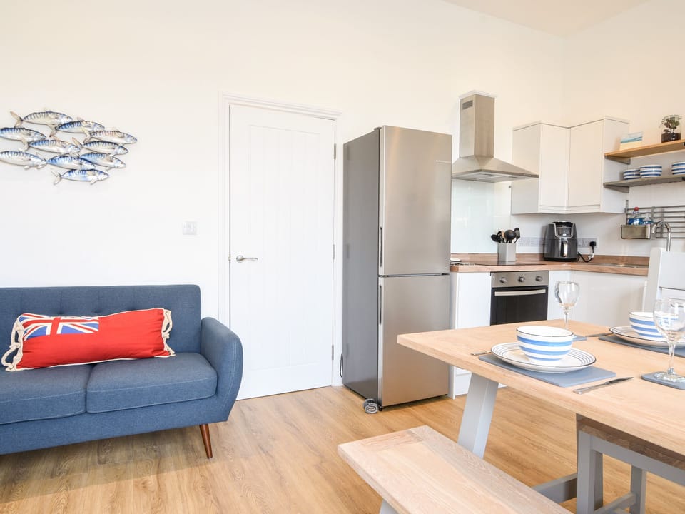 Fridge, dishwasher, electric kettle, toaster
