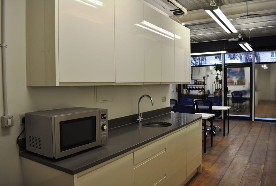 Shared fridge, microwave, electric kettle