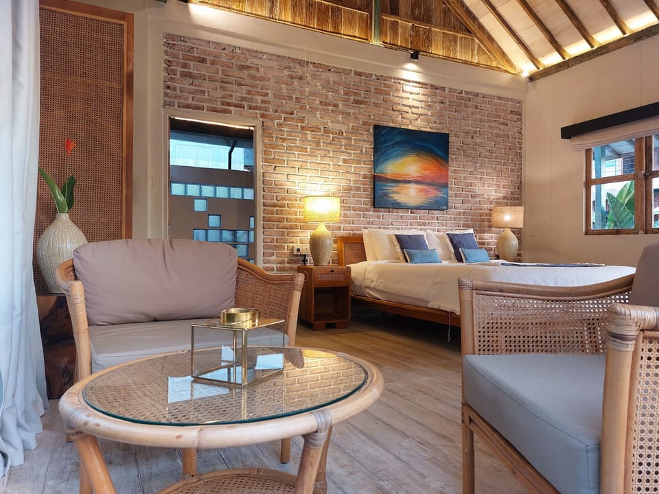 Deluxe Double or Twin Room, 1 King Bed, Private Pool, River View | Premium bedding, minibar, in-room safe, desk