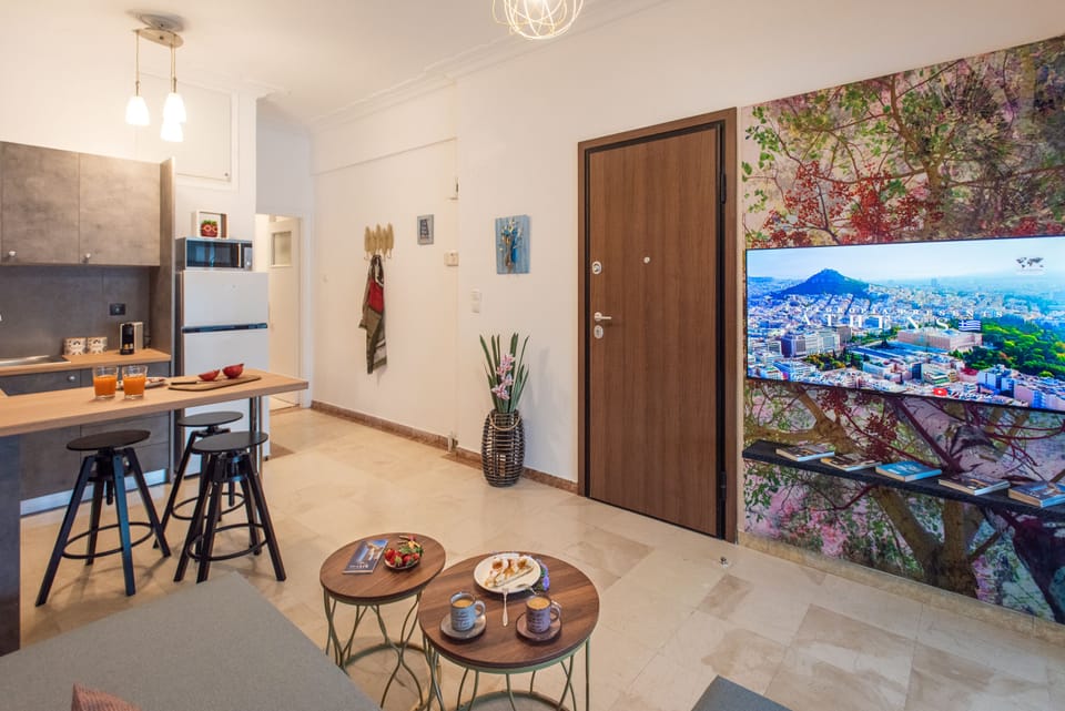Boho Apartment | Living area | Smart TV