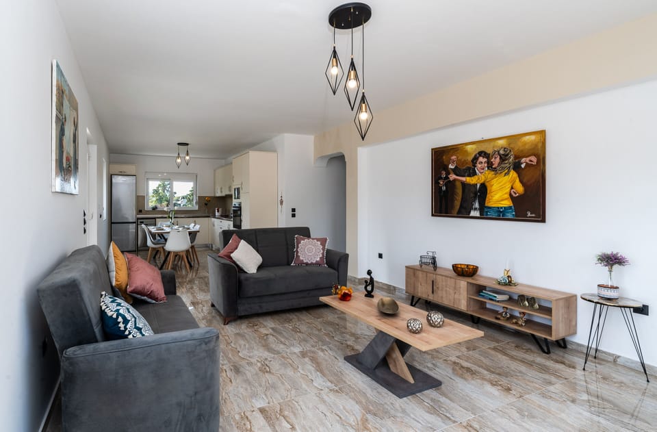 Luxury Apartment | Living area | Smart TV, table tennis, pay movies