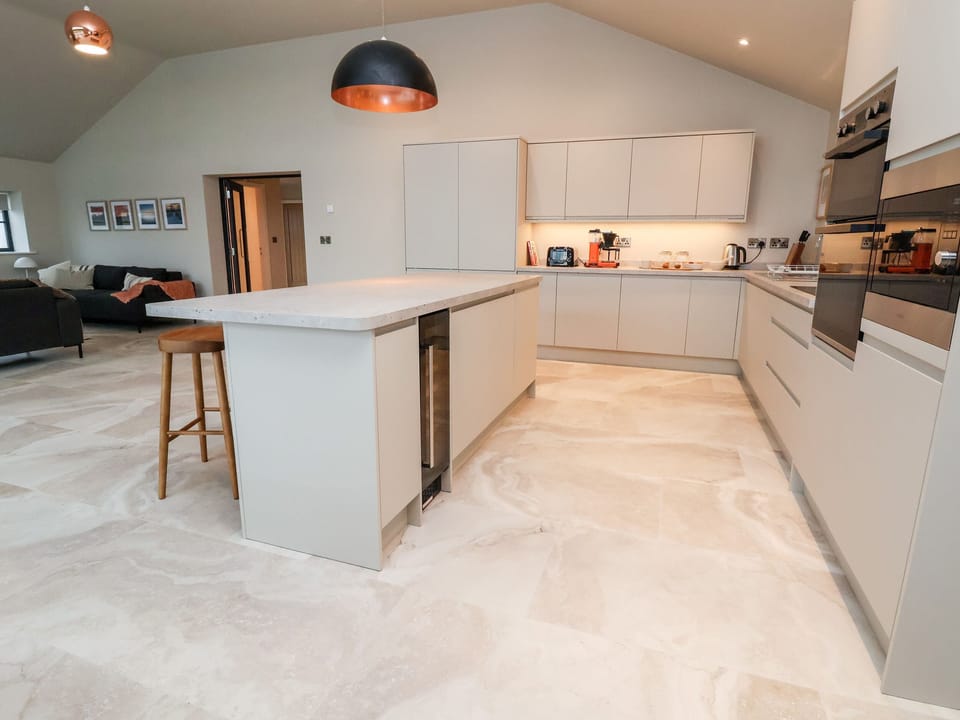 Fridge, dishwasher, electric kettle, toaster