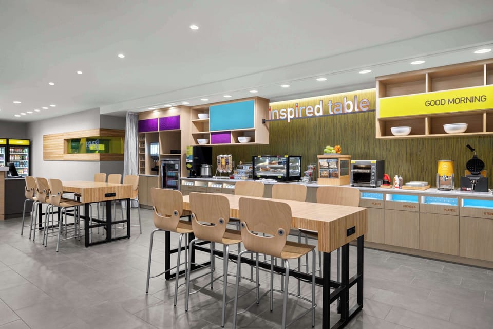 Free daily self-serve breakfast