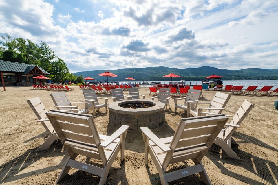 Private beach, sun loungers, beach umbrellas, beach volleyball