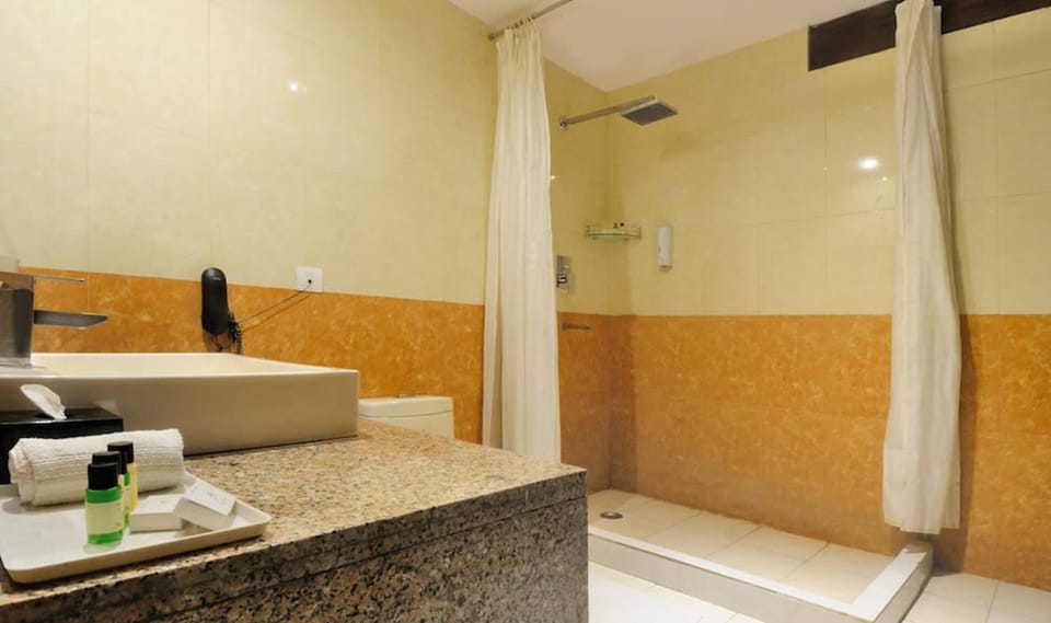 Family Triple Room, 2 Bedrooms, City View | Bathroom | Shower, rainfall showerhead, designer toiletries, hair dryer