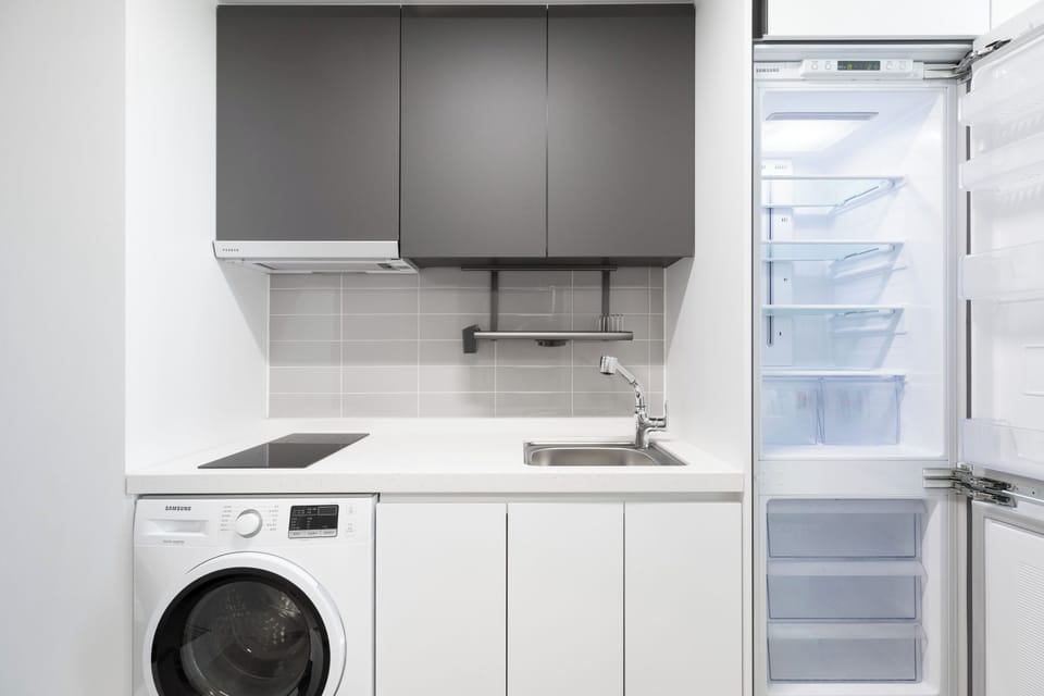 Mini-fridge, electric kettle