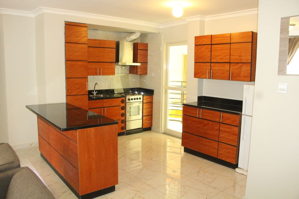 Executive Apartment | Private kitchen | Full-size fridge, microwave