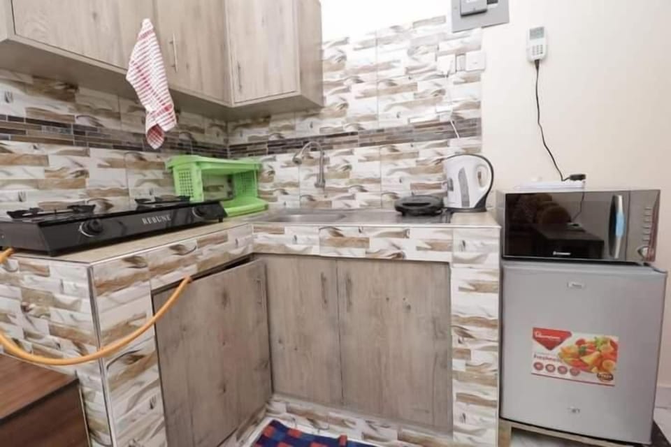Basic Studio | Private kitchen | Fridge, microwave, cookware/dishes/utensils