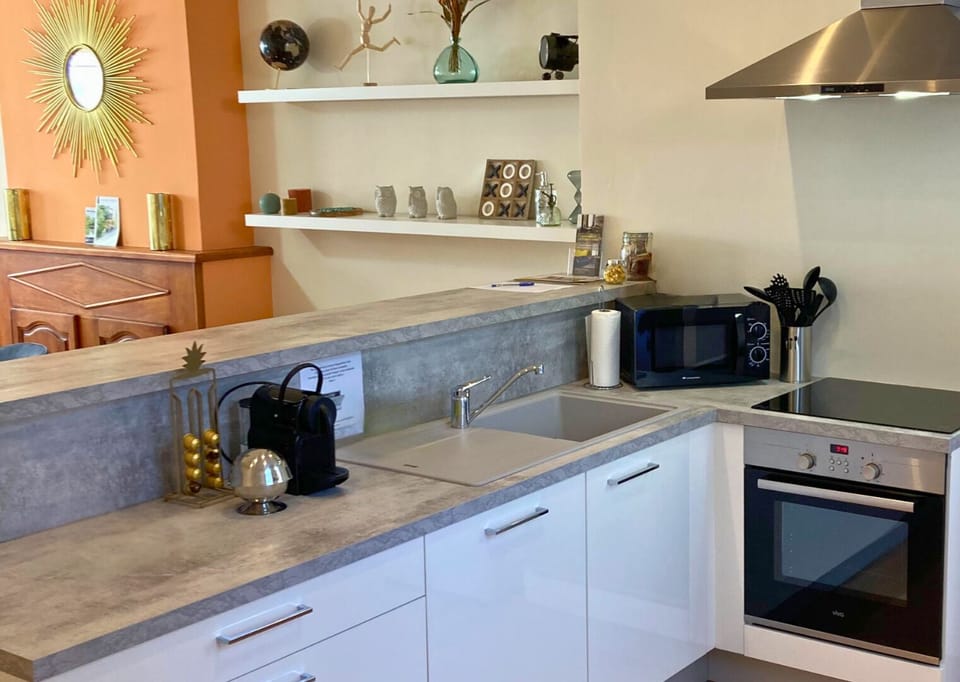 Family Apartment | Private kitchen | Full-size fridge, microwave, oven, stovetop