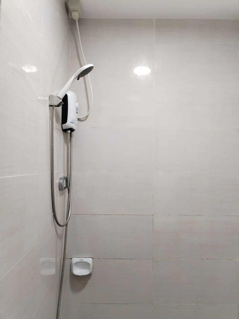 Shower, free toiletries, bidet, towels