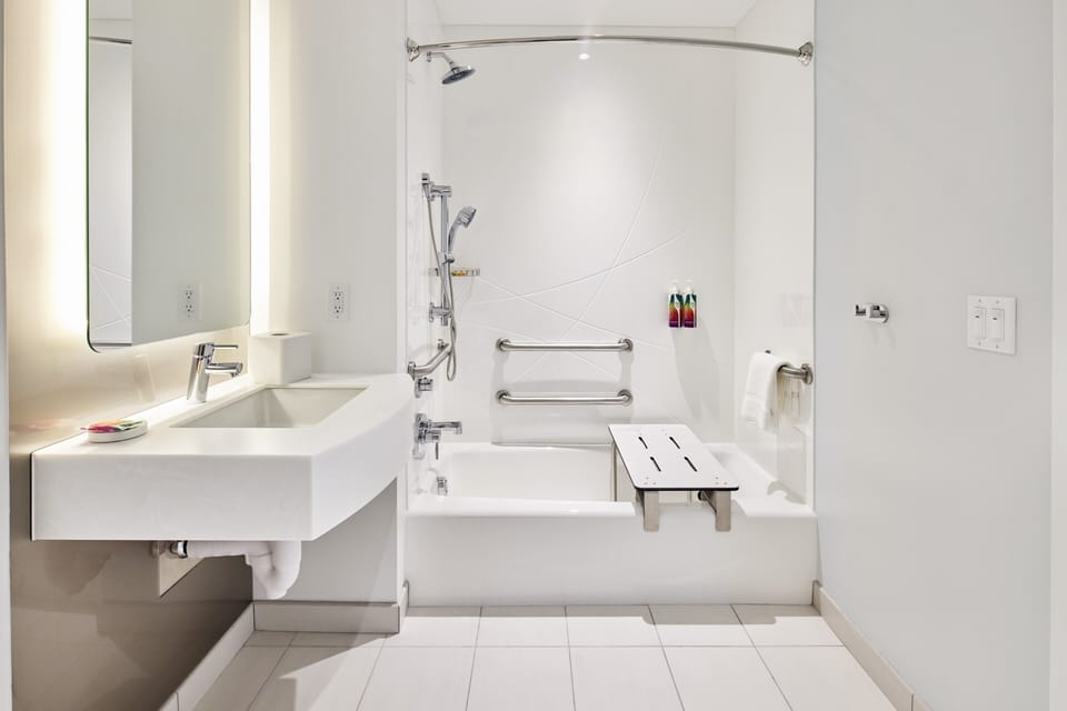 Free toiletries, hair dryer, towels, soap