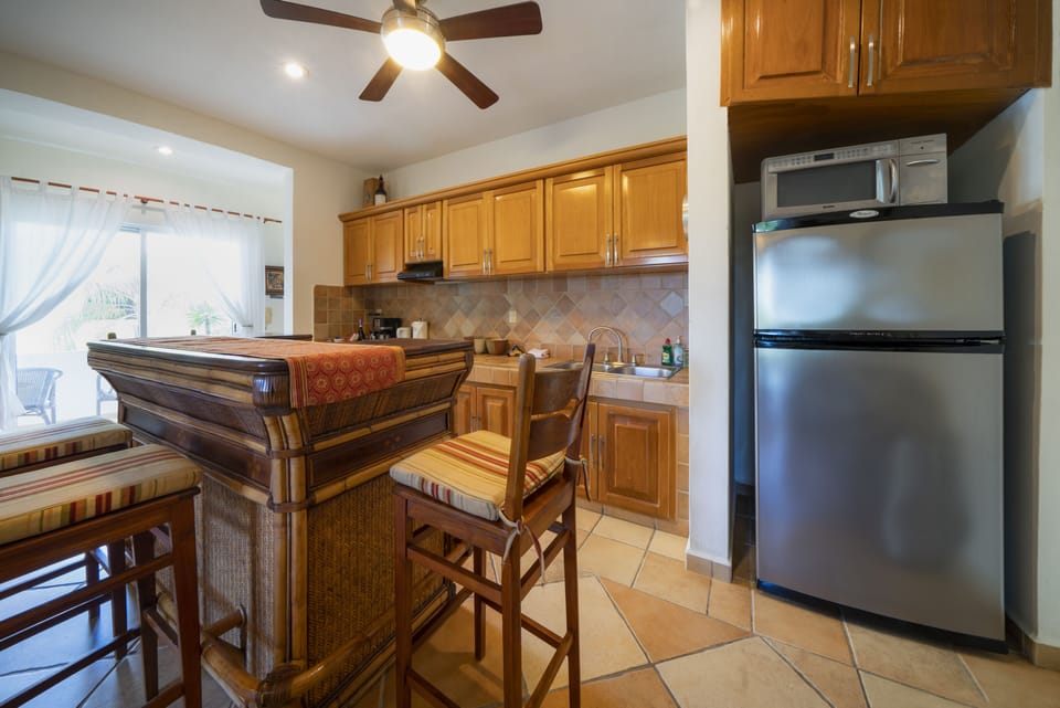 Classic Apartment | Private kitchen | Full-size fridge, microwave, toaster, blender