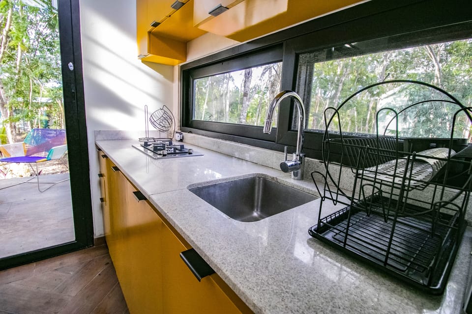 Premium Villa | Private kitchen | Mini-fridge, microwave, toaster, blender