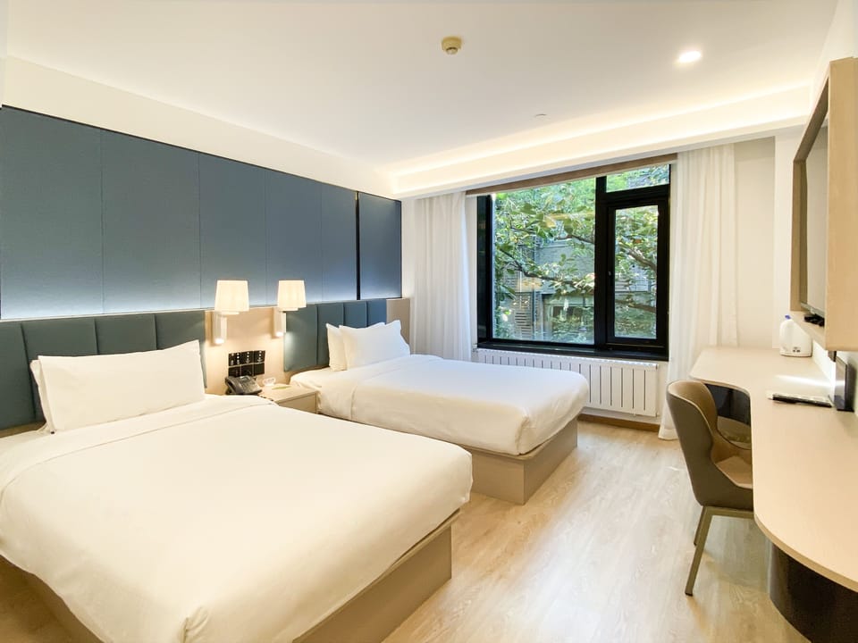 Deluxe Twin Room | Desk, laptop workspace, blackout drapes, iron/ironing board (on request)