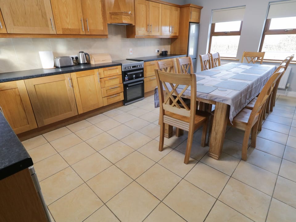 Fridge, dishwasher, electric kettle, toaster