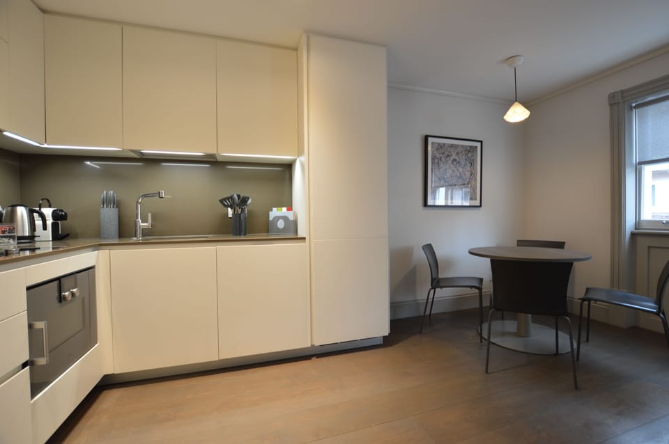 Soho Luxury 1 Bedroom Apartment | Private kitchen | Mini-fridge, microwave, stovetop, espresso maker