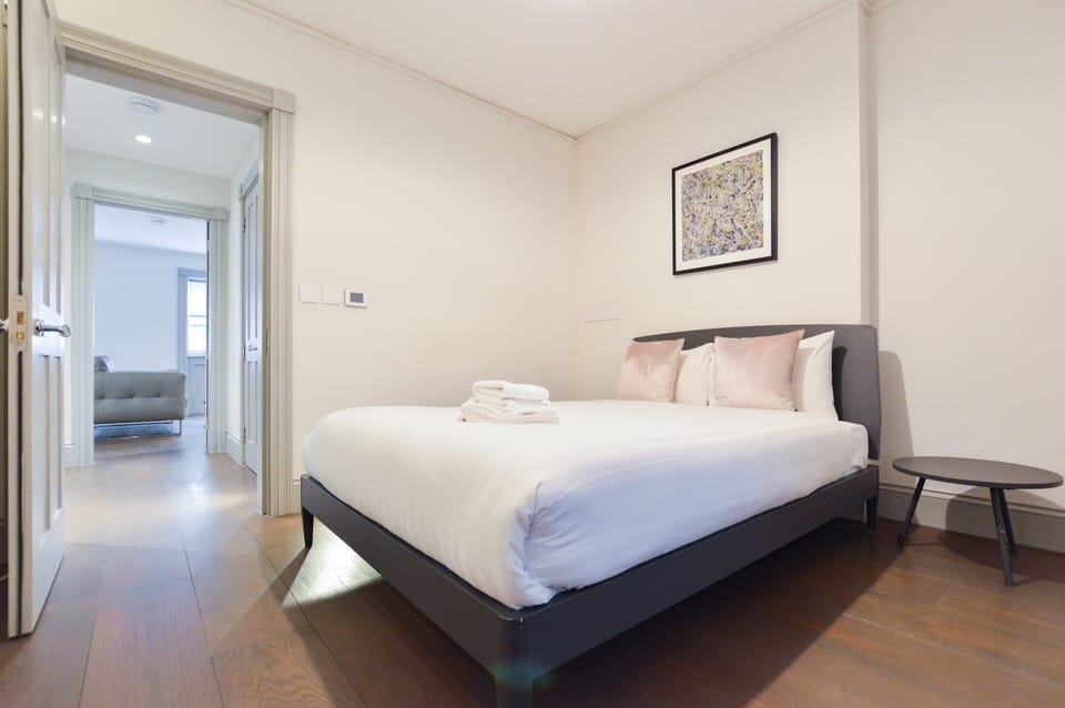 Soho Luxury 1 Bedroom Apartment | Bathroom | Shower, hair dryer, heated floors, soap