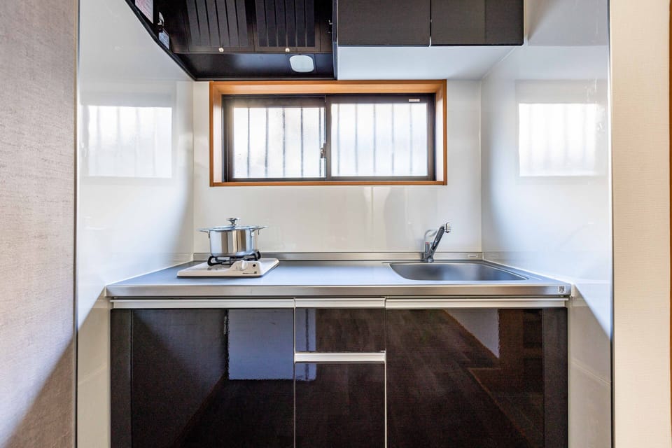 Design House | Private kitchen | Full-size fridge, microwave, stovetop, electric kettle