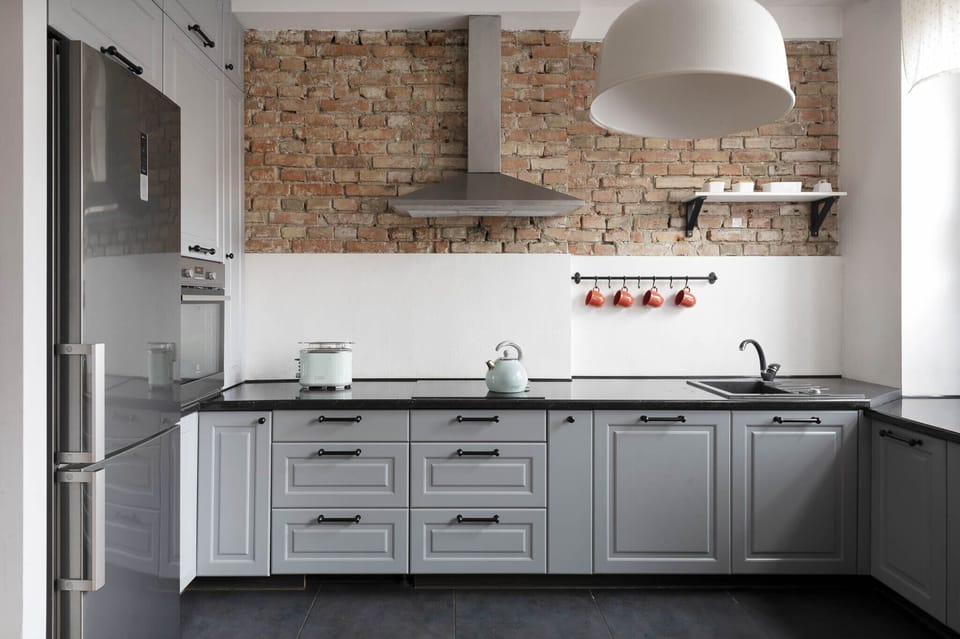 Design Apartment | Private kitchen | Fridge, oven, stovetop, dishwasher
