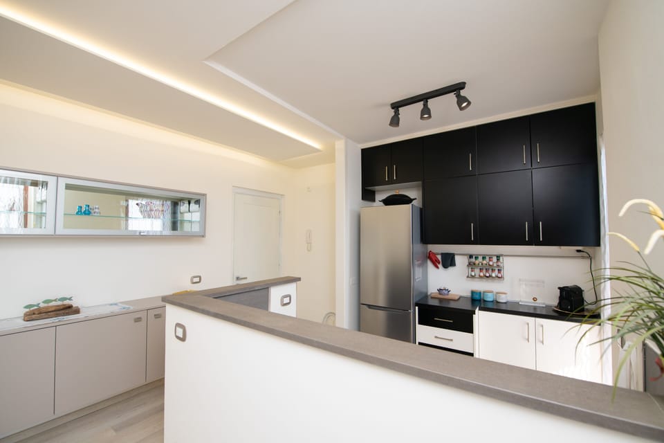 Deluxe Apartment | Private kitchen | Full-size fridge, microwave, dishwasher, coffee/tea maker