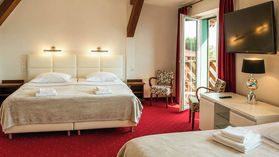 Panoramic Quadruple Room, 1 Bedroom, Balcony | Individually decorated, individually furnished, desk, cribs/infant beds
