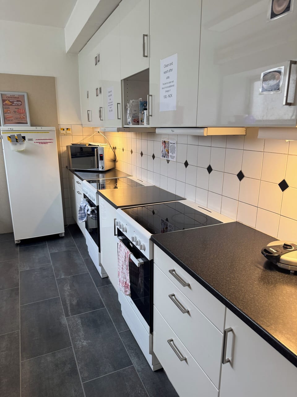 Oven, stovetop, dishwasher, toaster